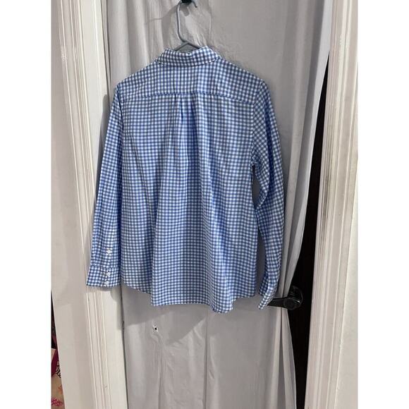 Vineyard Vines Blue White Gingham Check Relaxed Fit Button Up Shirt 4 - Picture 5 of 5